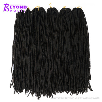 packaging Faux Goddess Locs Crochet Hair Micro Sister Locs Straight Braids 18Inch Mini Locs Synthetic African Roots Braids